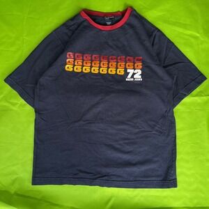 L (16/18) Kids Guess Jeans T Shirt Navy Blue Graphic 90s Short Sleeve‎ Vintage